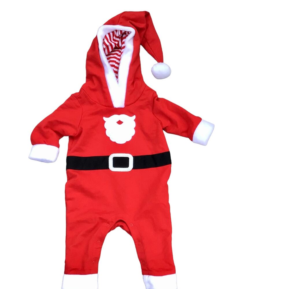 Boy's Santa Onesie Cat & Jack Sz 0-3M